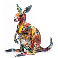 Kangaroo made from plastic animal wallaby mammal.