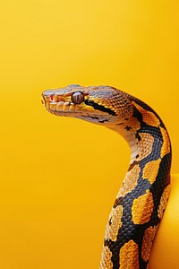 Snake side portrait reptile animal rock python.