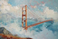 Golden gate bridge painting landmark art.