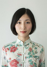 Taiwanese Cheongsam woman portrait photo face.