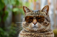 Tabby Cat with Sunglasses sunglasses animal mammal.