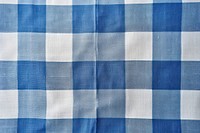 Blue checkered linen tablecloth tartan plaid.