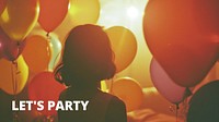 Party invitation quote blog banner template