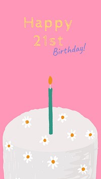 Happy 21st birthday Facebook story template