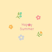 Happy summer quote Instagram post template