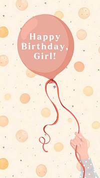 Birthday girl Facebook story template