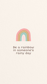 Rainbow  quote Facebook story template