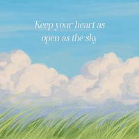 Keep your heart open Instagram post 
