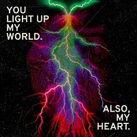 You light up my world quote Facebook post template