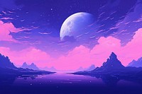 The planet purple landscape astronomy.