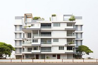Minimal apartment architecture building city.
