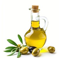 Olive oil food white background refreshment.