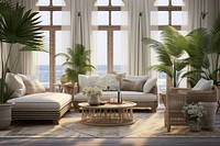 Mediterranean style living room architecture furniture building.