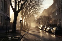 Berlin street in the morning at Germany architecture cityscape outdoors.