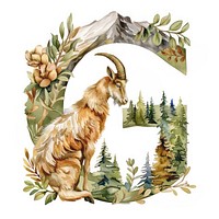 The letter G nature mammal plant.
