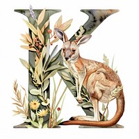 The letter K kangaroo mammal nature.