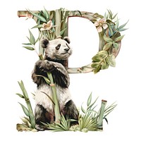 The letter P nature bamboo mammal.