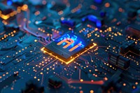 Ai artificial intelligence electronics hardware printed circuit board.