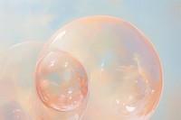 Close up on pale pastel tones bubble balloon sphere.