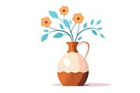 Flower vase art pottery blossom.
