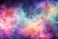 Rainbow pastel galaxy nebula astronomy universe outdoors.