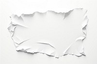 Ripped paper png white porcelain pottery.