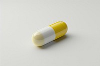 3D icon of a pill medication capsule.