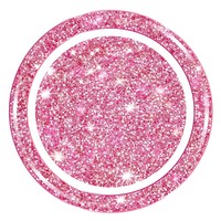Frame glitter circular shape shiny pink.
