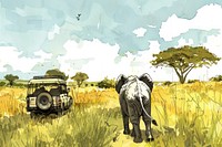 Africa safari car transportation automobile.