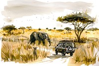 Africa safari car transportation automobile.