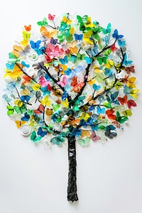 Tree made from plastic accessories handicraft accessory.