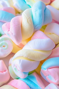 Closeup of a pile of spiraled confectionery medication sweets.