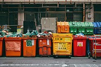 Clean waste sorting in Japan letterbox garbage mailbox.