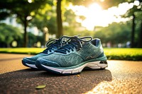 Running shoes clothing footwear outdoors.