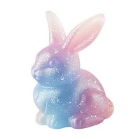 3d jelly glitter rabbit animal mammal representation.