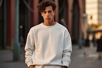 Sweatshirt mockup apparel clothing knitwear.