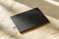 Black business card mockup paper publication plywood.