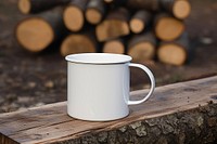 Enamel mug mockup medication beverage coffee.