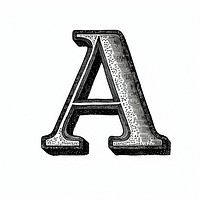 Alphabet A symbol font text.
