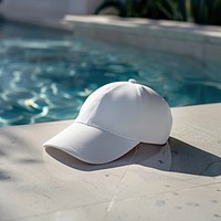 Blank swim cap mockup clothing apparel jacuzzi.