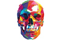 Skull art white background anthropology.