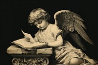 Cupid reading photography publication archangel.