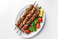 Photo of kebab meat food dish.