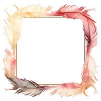 Vintage feather square frame paper white background lightweight.