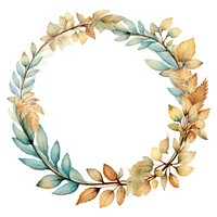 Vintage leaf circle frame pattern wreath plant.
