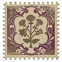 Postage stamp with ornament art pattern creativity.