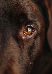 Photo of labrador eye animal mammal brown.
