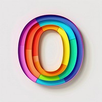 Rainbow with number 0 photography water hoop.