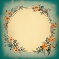 Frame of flower pattern circle paper.