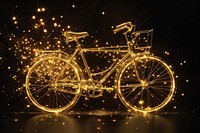 Effect minimal of classic bicycle vehicle sparks light.